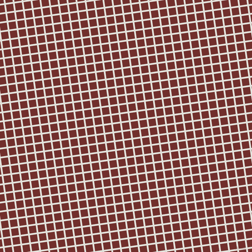 8/98 degree angle diagonal checkered chequered lines, 6 pixel lines width, 25 pixel square size, Snow Drift and Auburn plaid checkered seamless tileable