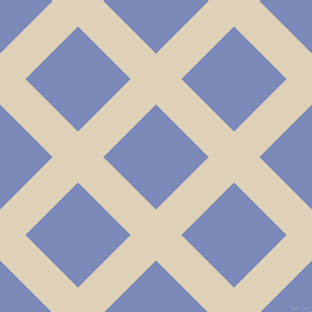 45/135 degree angle diagonal checkered chequered lines, 72 pixel lines width, 149 pixel square size, Spanish White and Wild Blue Yonder plaid checkered seamless tileable