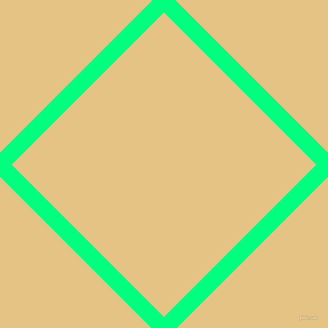 45/135 degree angle diagonal checkered chequered lines, 33 pixel line width, 422 pixel square size, Spring Green and New Orleans plaid checkered seamless tileable