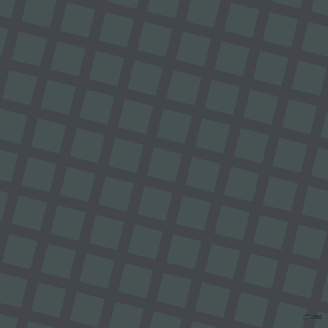 76/166 degree angle diagonal checkered chequered lines, 21 pixel line width, 57 pixel square size, Steel Grey and Dark Slate plaid checkered seamless tileable