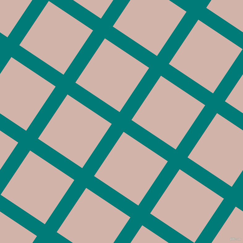 56/146 degree angle diagonal checkered chequered lines, 46 pixel lines width, 172 pixel square size, Surfie Green and Clam Shell plaid checkered seamless tileable