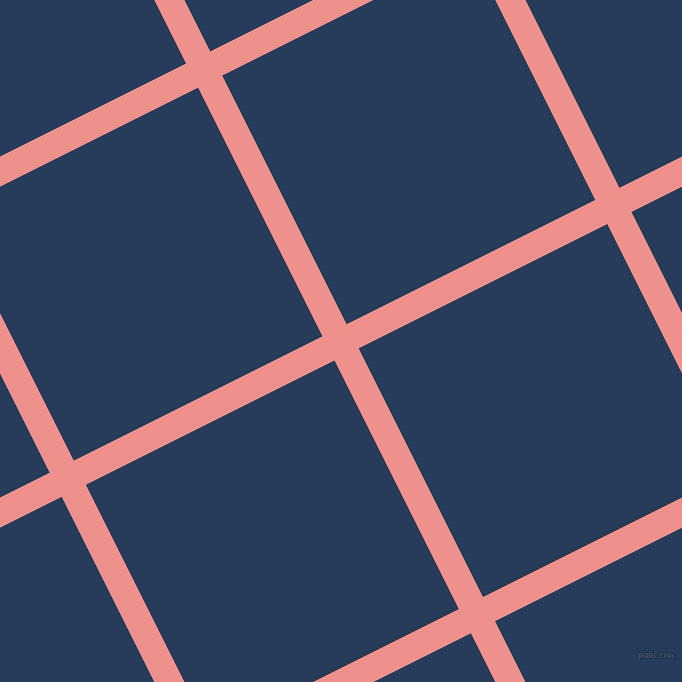 27/117 degree angle diagonal checkered chequered lines, 27 pixel lines width, 278 pixel square size, Sweet Pink and Catalina Blue plaid checkered seamless tileable