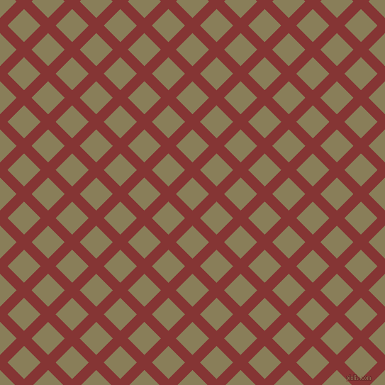 45/135 degree angle diagonal checkered chequered lines, 15 pixel line width, 33 pixel square size, Tall Poppy and Clay Creek plaid checkered seamless tileable