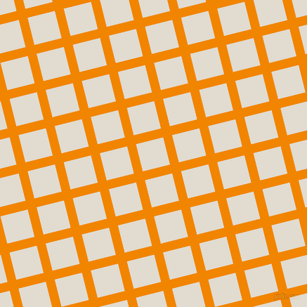 14/104 degree angle diagonal checkered chequered lines, 13 pixel line width, 40 pixel square size, Tangerine and Merino plaid checkered seamless tileable