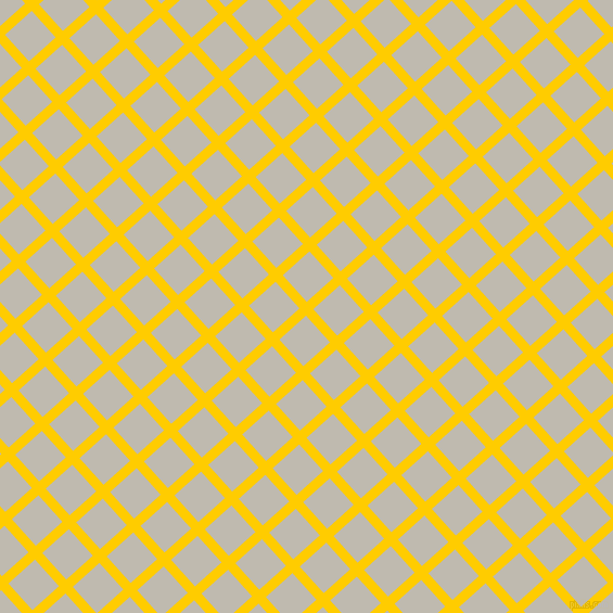 42/132 degree angle diagonal checkered chequered lines, 9 pixel lines width, 33 pixel square size, Tangerine Yellow and Cotton Seed plaid checkered seamless tileable