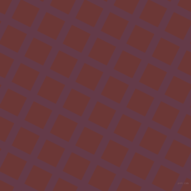 63/153 degree angle diagonal checkered chequered lines, 24 pixel line width, 67 pixel square size, Tawny Port and Sanguine Brown plaid checkered seamless tileable