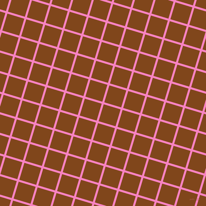 73/163 degree angle diagonal checkered chequered lines, 7 pixel lines width, 60 pixel square size, Tea Rose and Russet plaid checkered seamless tileable