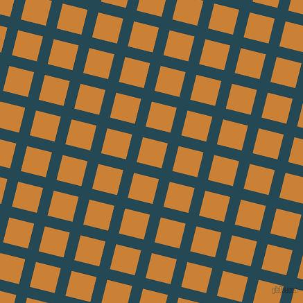 76/166 degree angle diagonal checkered chequered lines, 16 pixel lines width, 37 pixel square size, Teal Blue and Golden Bell plaid checkered seamless tileable