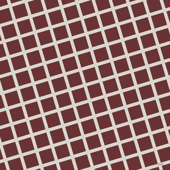 17/107 degree angle diagonal checkered chequered lines, 11 pixel lines width, 43 pixel square size, Timberwolf and Persian Plum plaid checkered seamless tileable