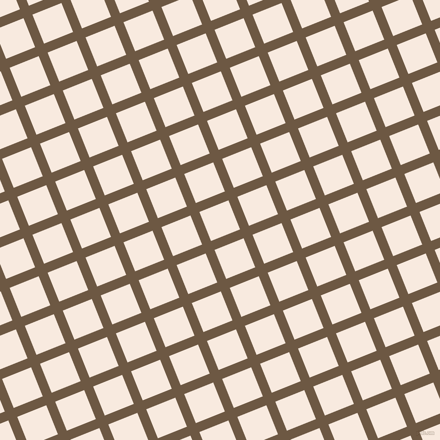 22/112 degree angle diagonal checkered chequered lines, 19 pixel line width, 62 pixel square size, Tobacco Brown and Chardon plaid checkered seamless tileable