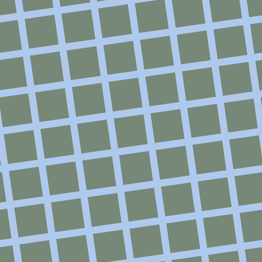 8/98 degree angle diagonal checkered chequered lines, 28 pixel lines width, 118 pixel square size, Tropical Blue and Davy