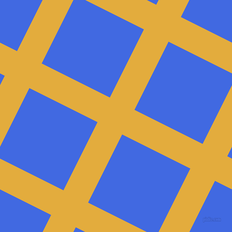 63/153 degree angle diagonal checkered chequered lines, 55 pixel lines width, 152 pixel square size, Tulip Tree and Royal Blue plaid checkered seamless tileable