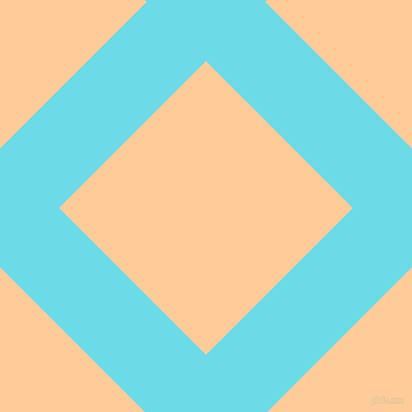 45/135 degree angle diagonal checkered chequered lines, 93 pixel lines width, 231 pixel square size, Turquoise Blue and Peach-Orange plaid checkered seamless tileable