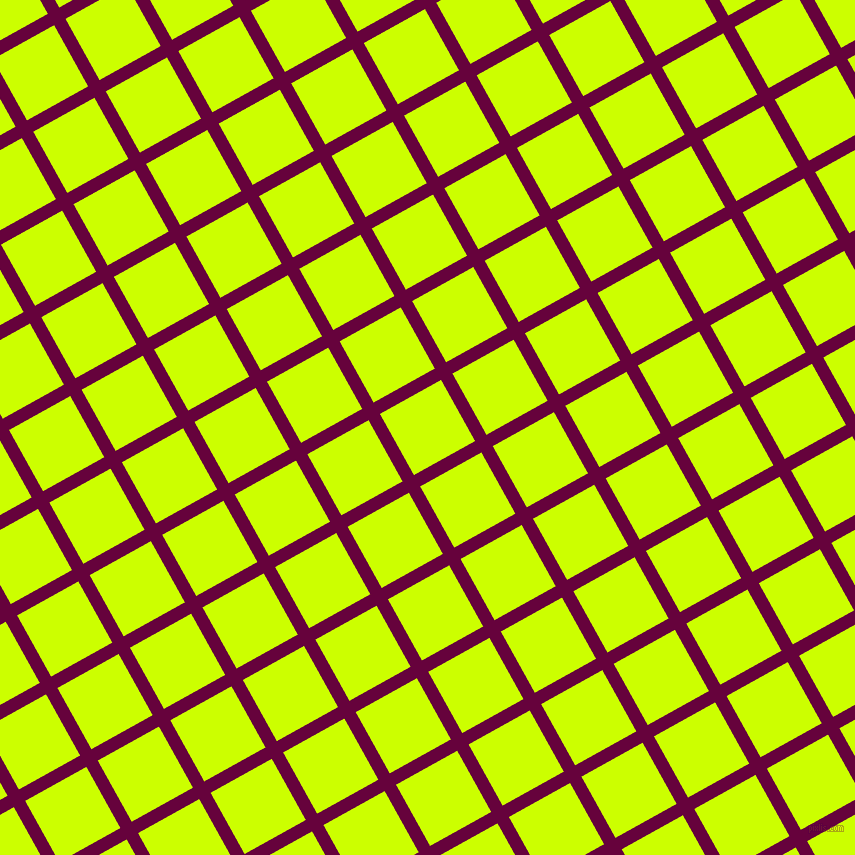 29/119 degree angle diagonal checkered chequered lines, 13 pixel lines width, 70 pixel square size, Tyrian Purple and Electric Lime plaid checkered seamless tileable