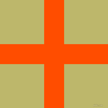 checkered chequered horizontal vertical lines, 76 pixel line width, 335 pixel square size, Vermilion and Dark Khaki plaid checkered seamless tileable