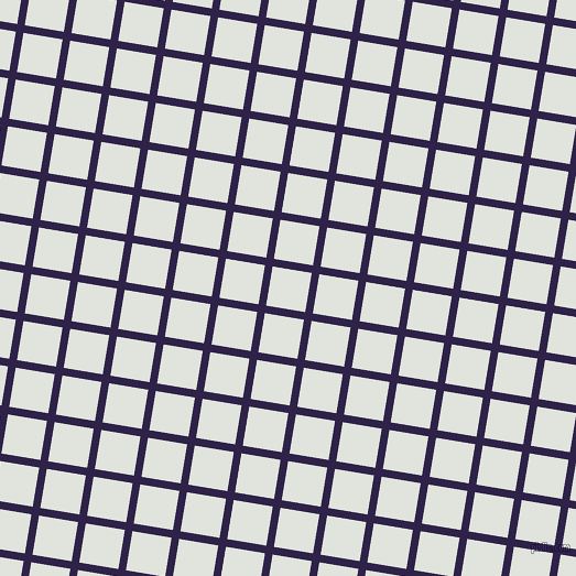 81/171 degree angle diagonal checkered chequered lines, 7 pixel lines width, 36 pixel square size, Violent Violet and Catskill White plaid checkered seamless tileable