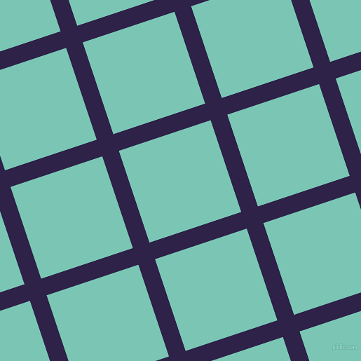 18/108 degree angle diagonal checkered chequered lines, 25 pixel line width, 138 pixel square size, Violent Violet and Monte Carlo plaid checkered seamless tileable