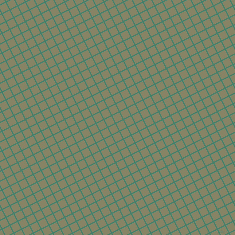 27/117 degree angle diagonal checkered chequered lines, 4 pixel lines width, 26 pixel square size, Viridian and Bandicoot plaid checkered seamless tileable