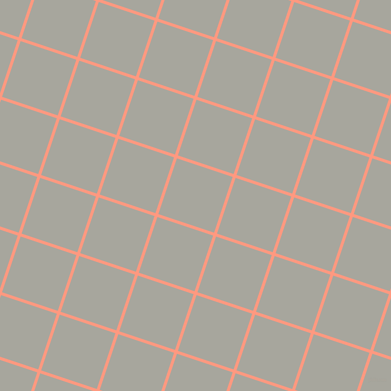 72/162 degree angle diagonal checkered chequered lines, 6 pixel lines width, 116 pixel square size, Vivid Tangerine and Foggy Grey plaid checkered seamless tileable