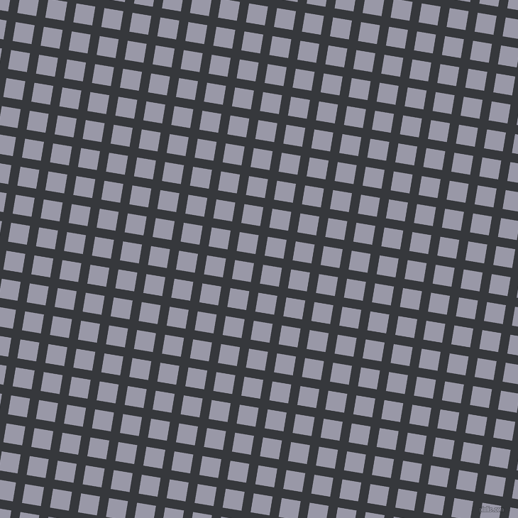 81/171 degree angle diagonal checkered chequered lines, 13 pixel lines width, 27 pixel square size, Vulcan and Santas Grey plaid checkered seamless tileable