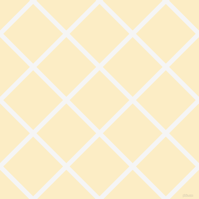 45/135 degree angle diagonal checkered chequered lines, 16 pixel lines width, 145 pixel square size, White Smoke and Oasis plaid checkered seamless tileable