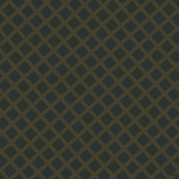 42/132 degree angle diagonal checkered chequered lines, 15 pixel line width, 39 pixel square size, Woodrush and Woodsmoke plaid checkered seamless tileable