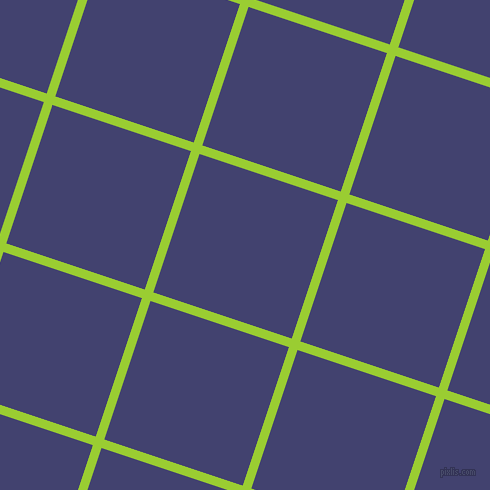 72/162 degree angle diagonal checkered chequered lines, 9 pixel lines width, 146 pixel square size, Yellow Green and Corn Flower Blue plaid checkered seamless tileable