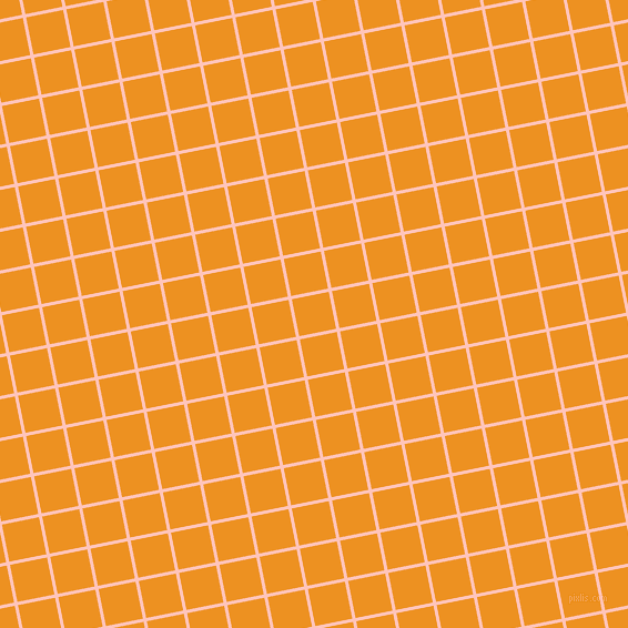 11/101 degree angle diagonal checkered chequered lines, 3 pixel line width, 34 pixel square size, Your Pink and Carrot Orange plaid checkered seamless tileable
