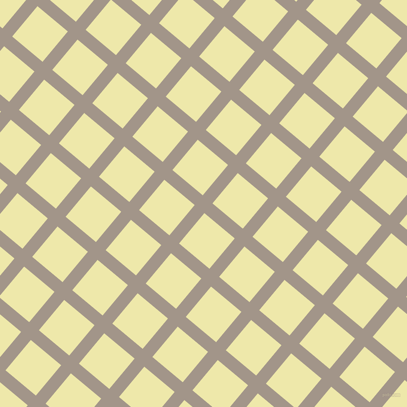 50/140 degree angle diagonal checkered chequered lines, 25 pixel line width, 78 pixel square size, Zorba and Pale Goldenrod plaid checkered seamless tileable