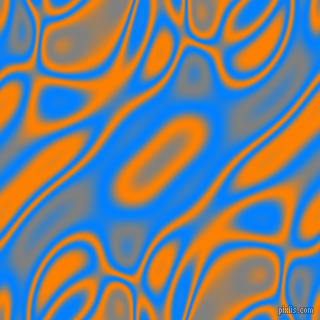 Dodger Blue and Dark Orange plasma waves seamless tileable