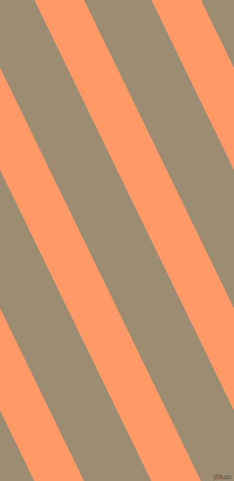 116 degree angle lines stripes, 90 pixel line width, 122 pixel line spacing, Atomic Tangerine and Pale Oyster stripes and lines seamless tileable