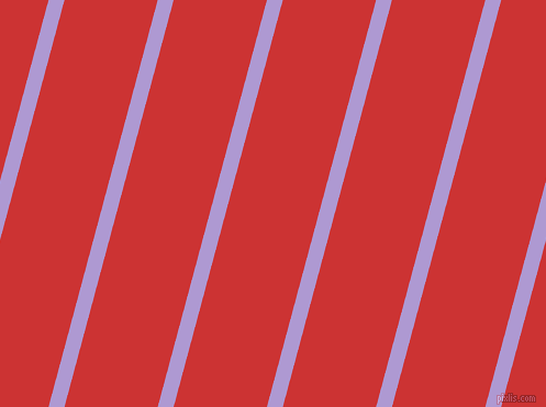 75 degree angle lines stripes, 14 pixel line width, 82 pixel line spacing, Biloba Flower and Persian Red stripes and lines seamless tileable