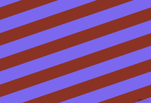 19 degree angle lines stripes, 40 pixel line width, 42 pixel line spacing, Burnt Umber and Medium Slate Blue stripes and lines seamless tileable