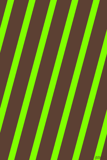 75 degree angle lines stripes, 21 pixel line width, 48 pixel line spacing, Chartreuse and Very Dark Brown stripes and lines seamless tileable