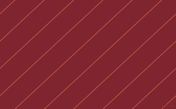 43 degree angle lines stripes, 2 pixel line width, 62 pixel line spacing, Dark Coral and Scarlett stripes and lines seamless tileable