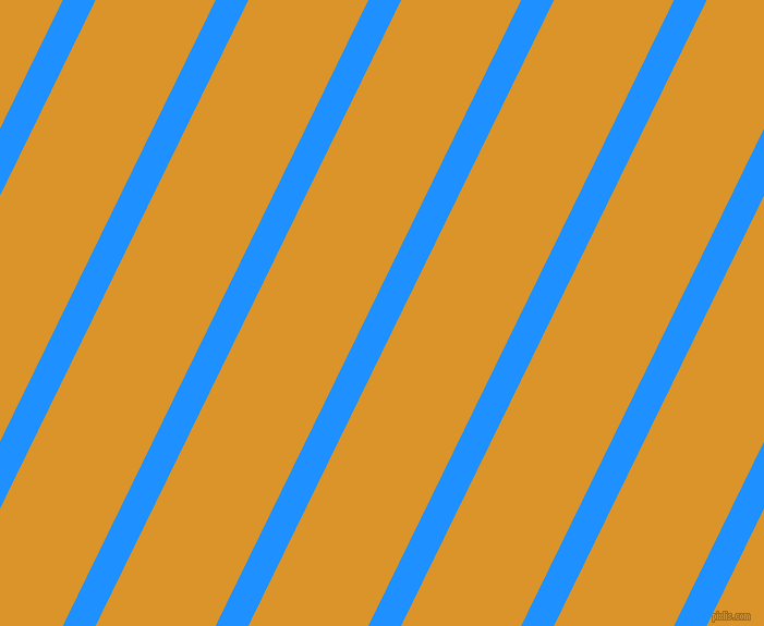 64 degree angle lines stripes, 27 pixel line width, 99 pixel line spacing, Dodger Blue and Buttercup stripes and lines seamless tileable