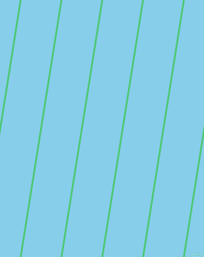 81 degree angle lines stripes, 6 pixel line width, 122 pixel line spacing, Emerald and Sky Blue stripes and lines seamless tileable