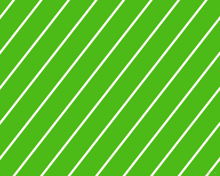 52 degree angle lines stripes, 8 pixel line width, 66 pixel line spacing, Floral White and Kelly Green stripes and lines seamless tileable