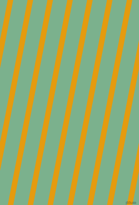 79 degree angle lines stripes, 19 pixel line width, 49 pixel line spacing, Gamboge and Bay Leaf stripes and lines seamless tileable