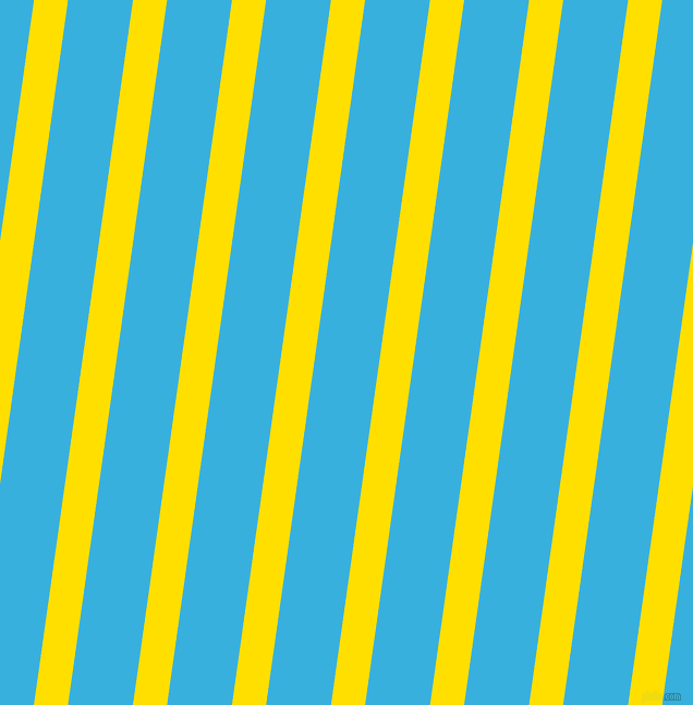 82 degree angle lines stripes, 31 pixel line width, 59 pixel line spacing, Golden Yellow and Summer Sky stripes and lines seamless tileable