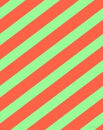 37 degree angle lines stripes, 31 pixel line width, 38 pixel line spacing, Pale Green and Tomato stripes and lines seamless tileable