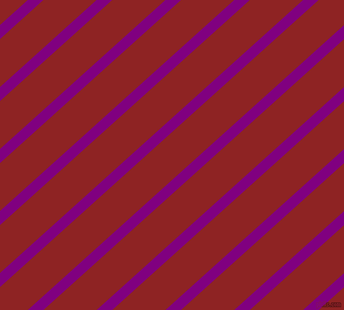42 degree angle lines stripes, 15 pixel line width, 51 pixel line spacing, Purple and Mandarian Orange stripes and lines seamless tileable