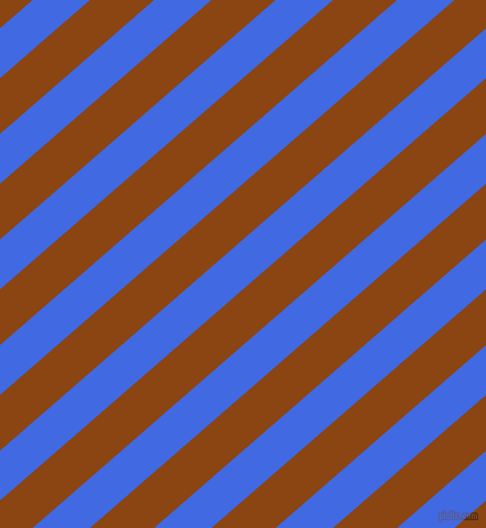 41 degree angle lines stripes, 34 pixel line width, 38 pixel line spacing, Royal Blue and Saddle Brown stripes and lines seamless tileable