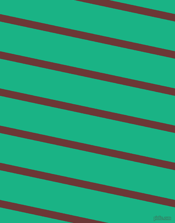168 degree angle lines stripes, 15 pixel line width, 60 pixel line spacing, Sanguine Brown and Mountain Meadow stripes and lines seamless tileable