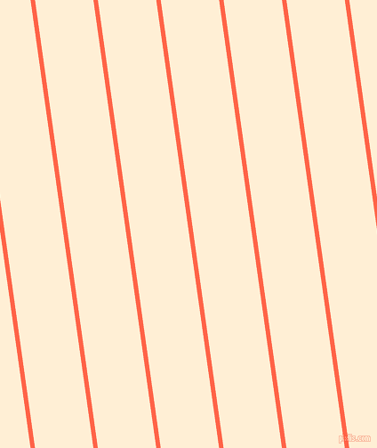 98 degree angle lines stripes, 5 pixel line width, 65 pixel line spacing, Tomato and Papaya Whip stripes and lines seamless tileable