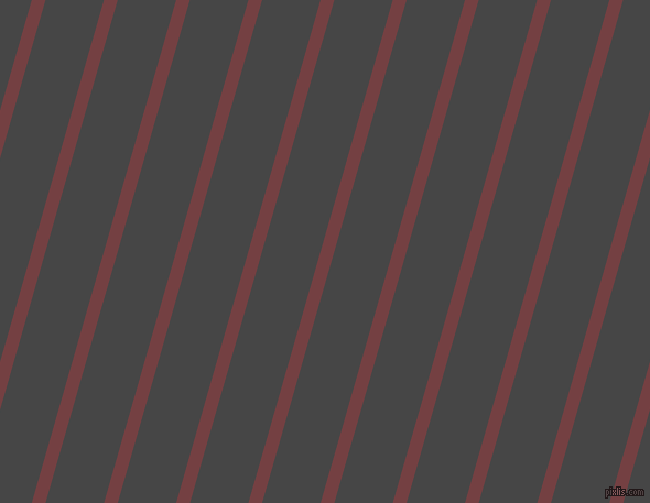 74 degree angle lines stripes, 12 pixel line width, 51 pixel line spacing, Tosca and Charcoal stripes and lines seamless tileable