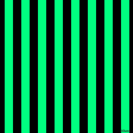 vertical lines stripes, 32 pixel line width, 32 pixel line spacing, Spring Green and Black vertical lines and stripes seamless tileable