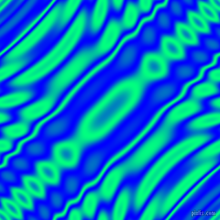 Blue and Spring Green wavy plasma ripple seamless tileable