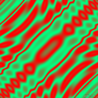 Spring Green and Red wavy plasma ripple seamless tileable